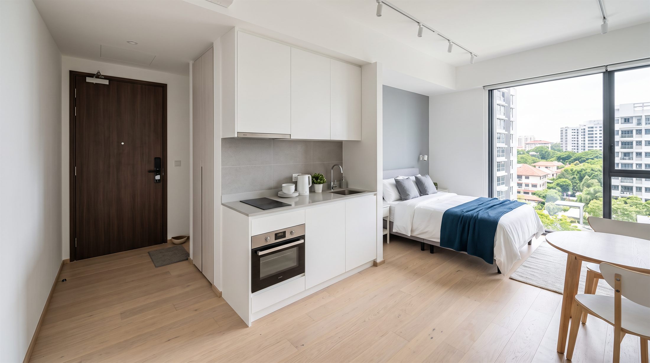 Interior of a modern condominium living area