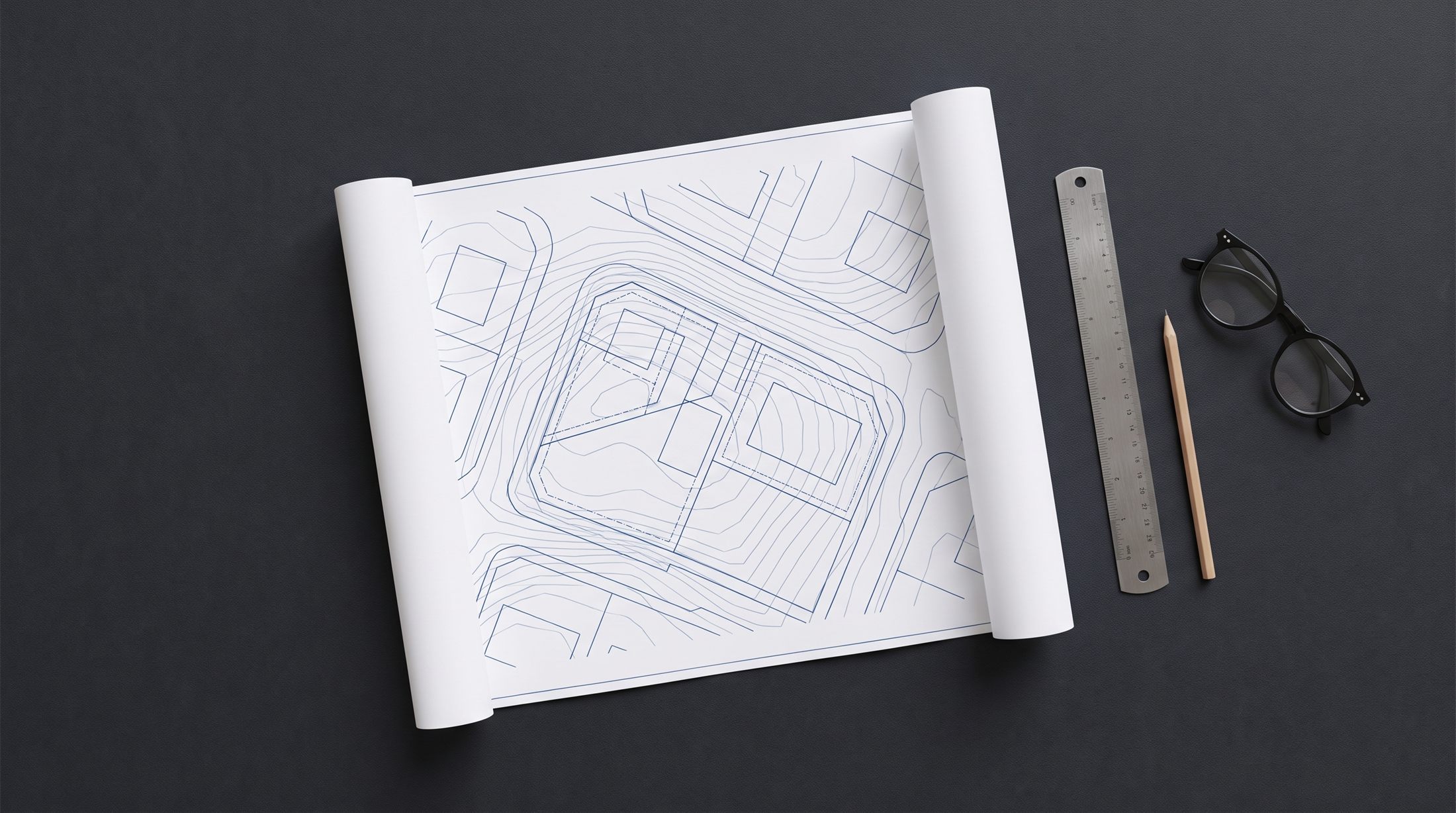 Plot outline drawing