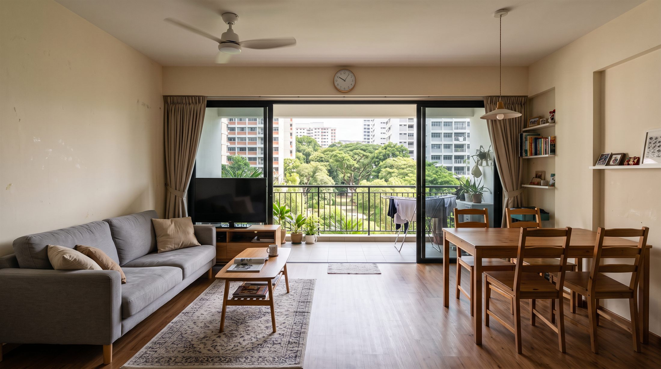 Exterior of a modern Singapore condominium