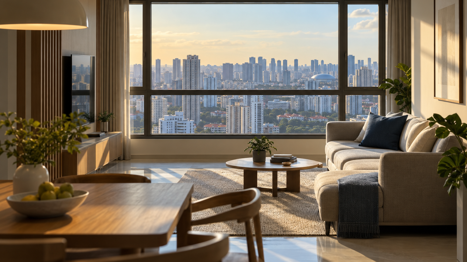 Illustrative Singapore interior scene for City View @ Boon Keng five-room flat fetches S$1.64m in town record