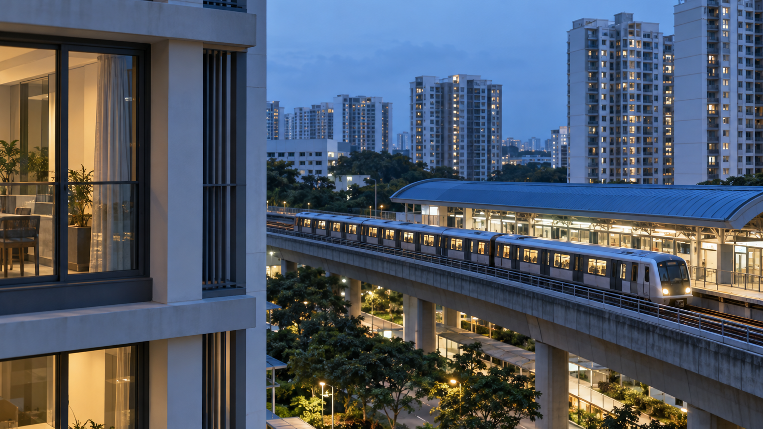 Illustrative Singapore infrastructure scene for Eight officers referred to police after review of MRT-linked home purchases