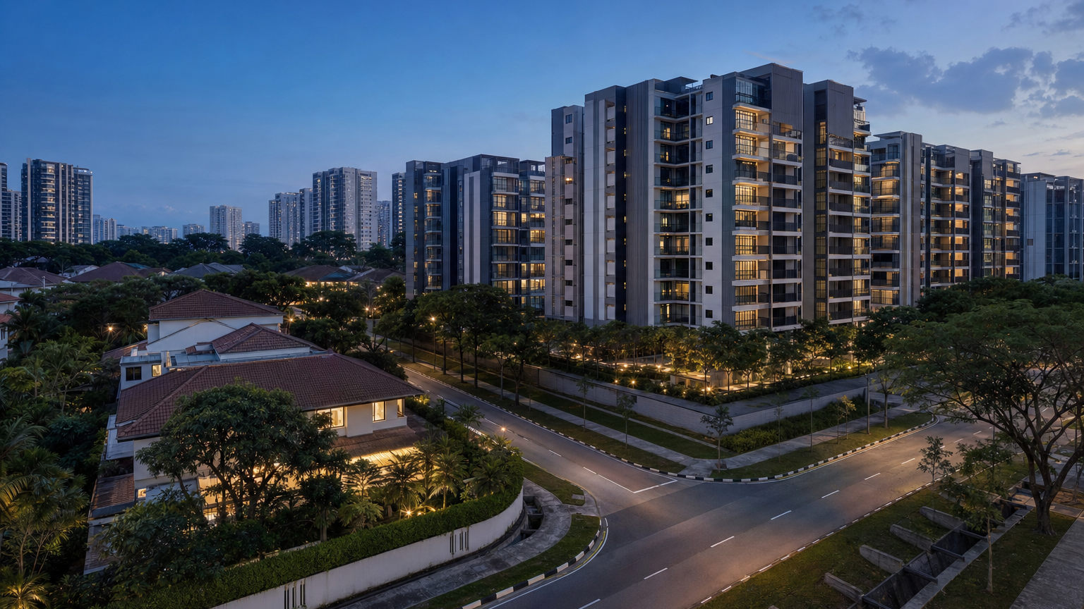Illustration contrasting a small low-rise residential parcel with larger high-density development near Newton.