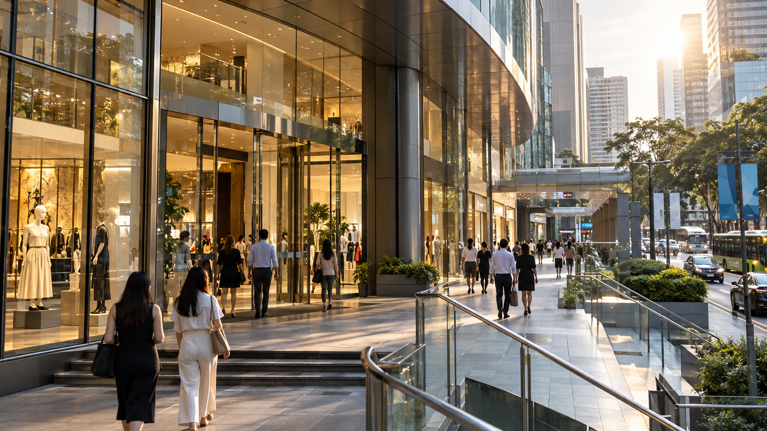 Illustrative Singapore commercial scene for Paragon leads a year of mall deals as prime retail rents inch up
