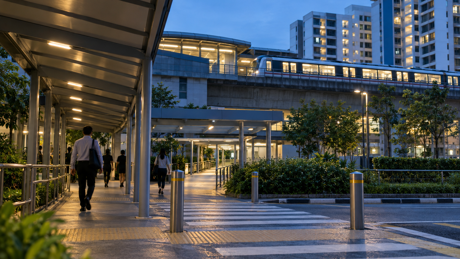 Illustrative Singapore infrastructure scene for Ten Questions Put MRT-Linked Civil Servant Home Purchases Before Parliament